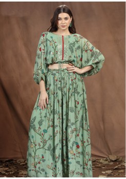 Green Chinone Designer Sharara